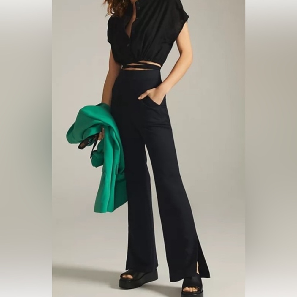 Anthropologie Knit Flare Pants